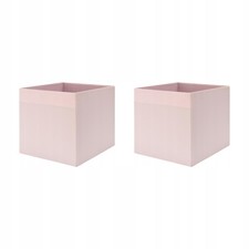 2 x Storage Boxes Light Pink