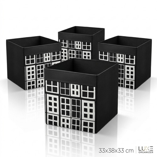 Large fabric storage box with - large,